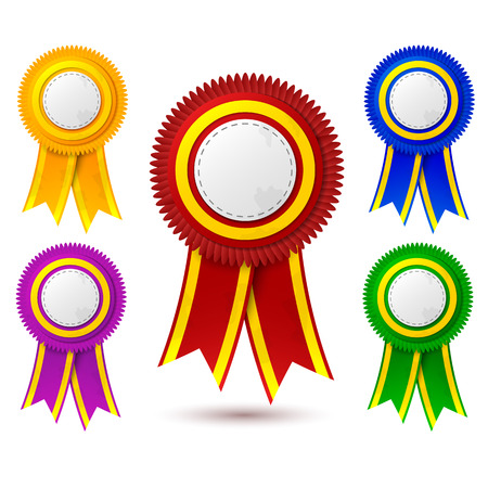 Medal Ribbon color setのイラスト素材