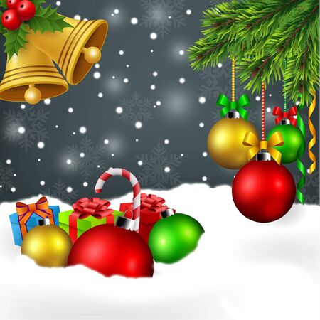 Christmas ornament backgroundのイラスト素材