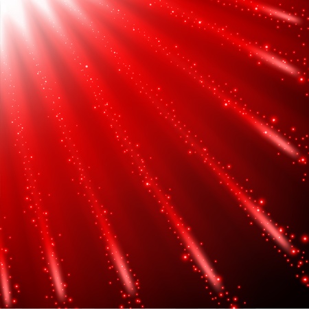 Red sparkling falling from the sky backgroundのイラスト素材