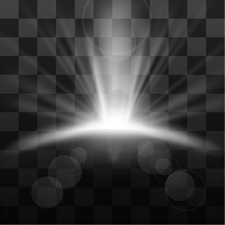 White Rays rising on transparency backgroundのイラスト素材