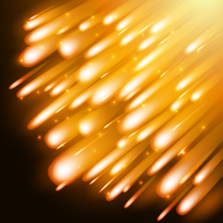 Golden meteor falling from the top backgroundのイラスト素材