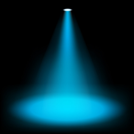 Blue spotlights shining on transparent backgroundのイラスト素材