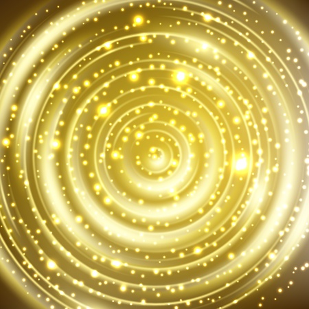 Gold circles with sparks backgroundのイラスト素材