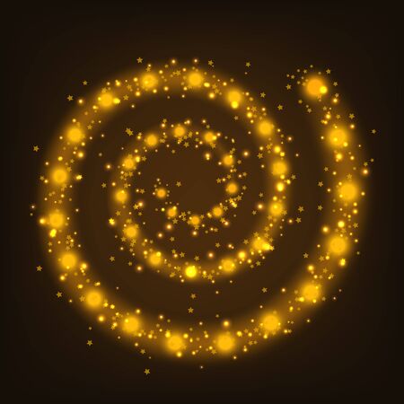 Golden Spiral shiny frame vector illustrationのイラスト素材