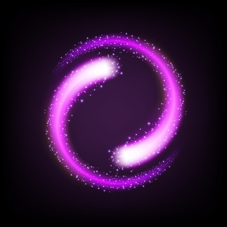 Rotating violet light shiny with sparkles, Suitable for product advertising, product design, and other. Vector Illustrationのイラスト素材