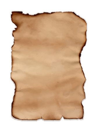 Vintage old paper with slightly burnt edges tracing from real paper, suitable for advertisement, manuscript and other, Vector Illustrationのイラスト素材