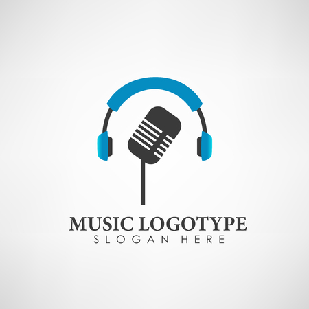 Music concept logo template. Vector illustrationのイラスト素材