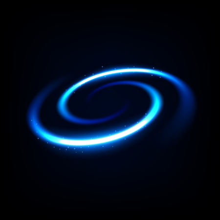 Round blue light twisted, Suitable for product advertising, product design, and other. Vector Illustrationのイラスト素材