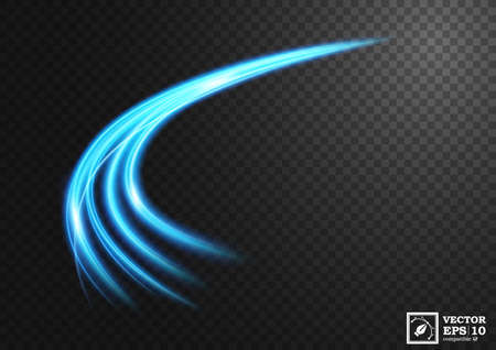 Abstract Blue Line of Lights with Sparksのイラスト素材