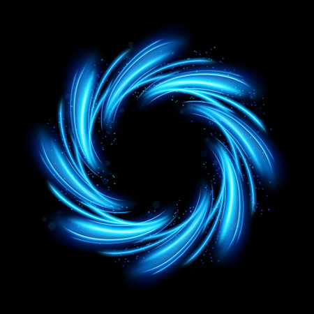 Round Blue Light Twisted, Suitable For Product Advertising, Product Design, and Other. Eps 10 Vector, Vector Illustrationのイラスト素材