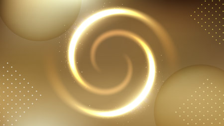 Round Gold Light Twisted, Suitable For Product Advertising, Product Design, and Other. Widescreen Vector, Vector Illustrationのイラスト素材