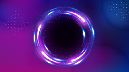 Rotating Violet Rays with Sparks Background. Suitable For Product Advertising, Product Design, and Other, Vector Illustrationのイラスト素材