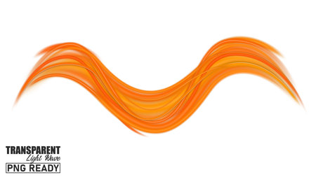Transparent Light Wave, Ready to PNG, Vector Illustrationのイラスト素材