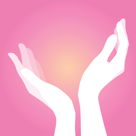 Vector hands silhouetteのイラスト素材