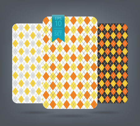 argyle and chevron patterns. Golf theme background.のイラスト素材