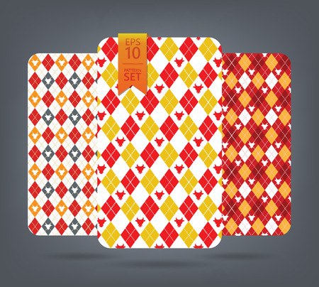 argyle and chevron patterns. Golf theme background.のイラスト素材