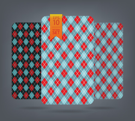 argyle and chevron patterns. Golf theme background.のイラスト素材