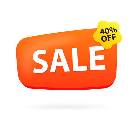 Discount sign with forty percent offer.のイラスト素材