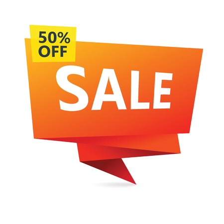 Discount sign with 50 percent offer.のイラスト素材