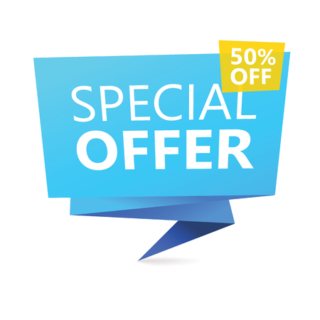 Discount sign with 50 percent offer.のイラスト素材