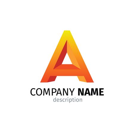 Letter A logo icon design template elementsのイラスト素材