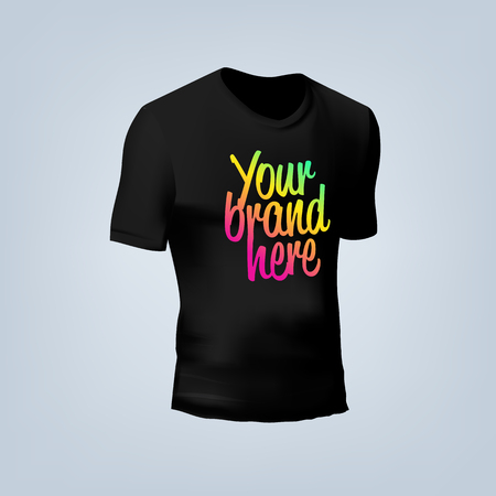 Vector illustration of blank t-shirt template, front design isolatedのイラスト素材