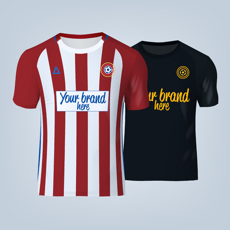 Vector illustration of football t-shirt template.のイラスト素材