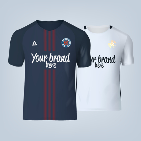 Vector illustration of football t-shirt template.のイラスト素材
