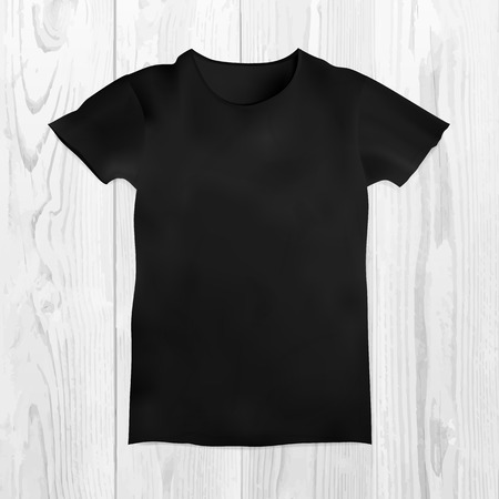 Vector illustration of blank t-shirt template, front design isolatedのイラスト素材