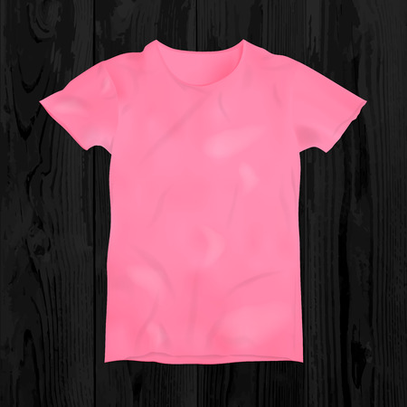 Vector illustration of blank t-shirt template, front design isolatedのイラスト素材
