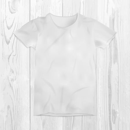 Vector illustration of blank t-shirt template, front design isolatedのイラスト素材