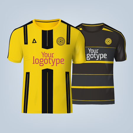 Vector illustration of football t-shirt template.のイラスト素材