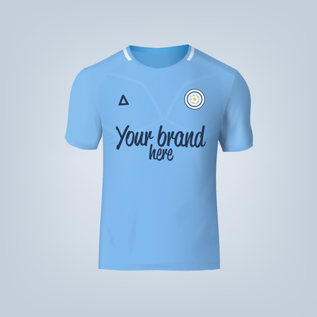 Vector illustration of football t-shirt template.のイラスト素材