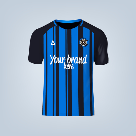 Vector illustration of football t-shirt template.のイラスト素材