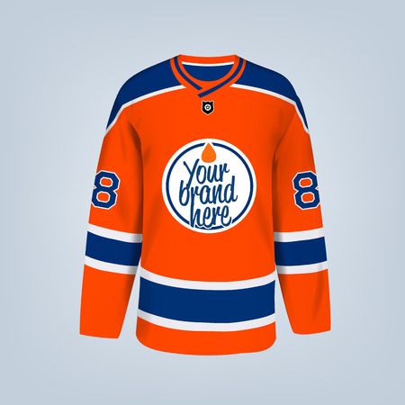 Vector illustration of hockey team jersey templateのイラスト素材