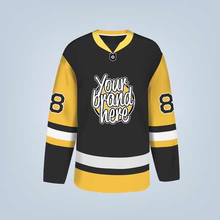 Vector illustration of hockey team jersey templateのイラスト素材