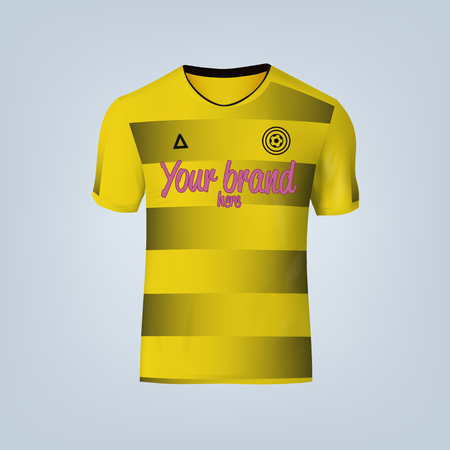 Vector illustration of football t-shirt template.のイラスト素材