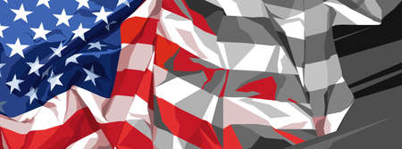 Danger of viral infection in the United States of Americaのイラスト素材