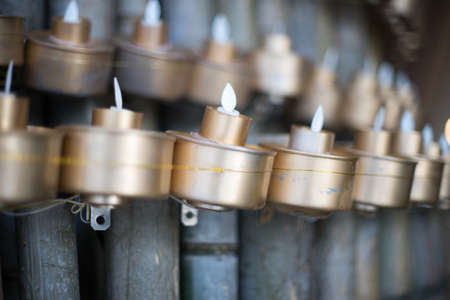 Silver Tea Lamp at a Malay Village Wooden Houseの写真素材