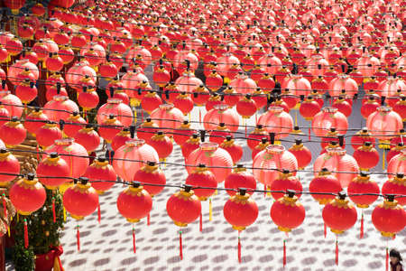 Chinese lanterns during new year festivalの写真素材