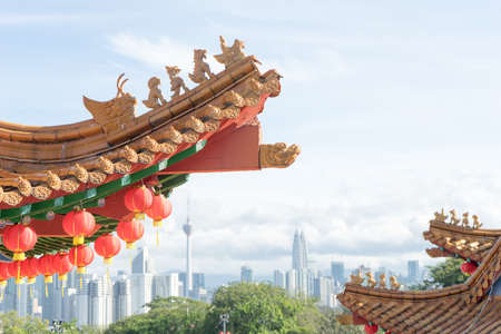 Chinese lanterns during new year festivalの写真素材