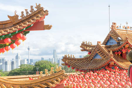 Chinese lanterns during new year festivalの写真素材