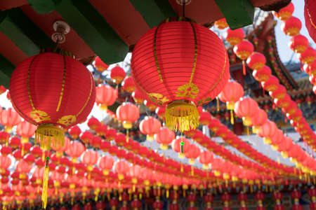 Chinese lanterns during new year festivalの写真素材