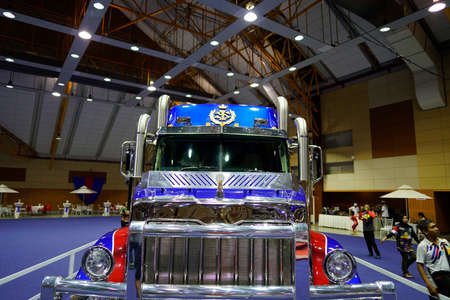 MAEPS, Selangor, Malaysia â 23 March 2018: Special edition of Mack Super-Liner Truck presented at Malaysia Bike Week 2018 Parade of Motorcycles in MAEPS, Serdang, Selangor, Malaysia.のeditorial素材