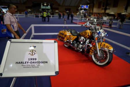 MAEPS, Selangor, Malaysia â€“ 23 March 2018: Special edition of Harley Davidson motorcycle...