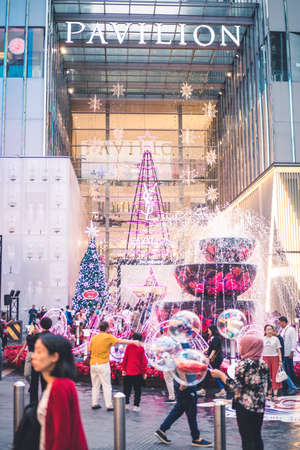 Kuala Lumpur, Malaysia â December, 2019: Beautiful Christmas decoration at Pavilion, Kuala Lumpur. This is one of the high class shopping mall in Kuala Lumpur.のeditorial素材