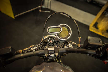 Kuala Lumpur, Malaysia – April 11, 2019 – Car and motocycle displayed at Moto Show in Kuala...