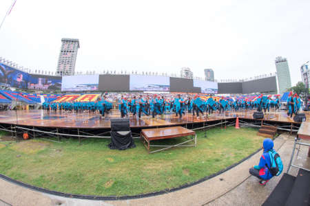 Kuala Lumpur, Malaysia â 26 August 2017: The Participants perform during a full dress rehearsal in downtown Kuala Lumpur for Malaysia's Independence Day celebrations this upcoming 31 August.のeditorial素材