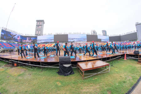 Kuala Lumpur, Malaysia â 26 August 2017: The Participants perform during a full dress rehearsal in downtown Kuala Lumpur for Malaysia's Independence Day celebrations this upcoming 31 August.のeditorial素材