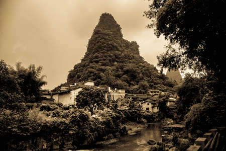 Mountain in Huangyao, Chinaの写真素材